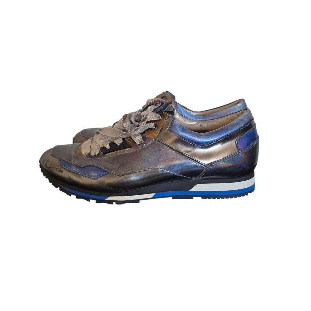 LANVIN Holografic Leather Preppy‎ Funky Maximalist Shoes Sneakers sz EU39 US 8.5